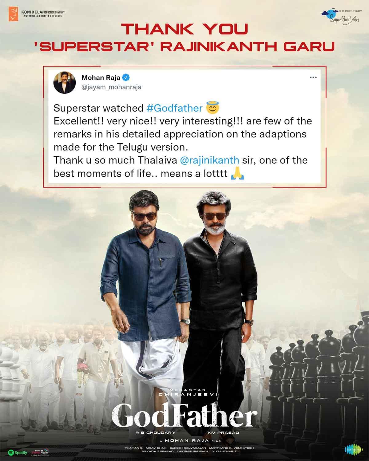 SuperStar Rajini loves GodFather