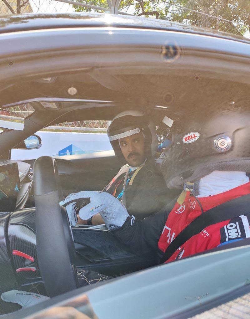 Ram Charan in the fastest E-Car