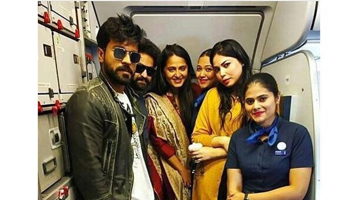 Charan, NTR, Anushka Surprises Them