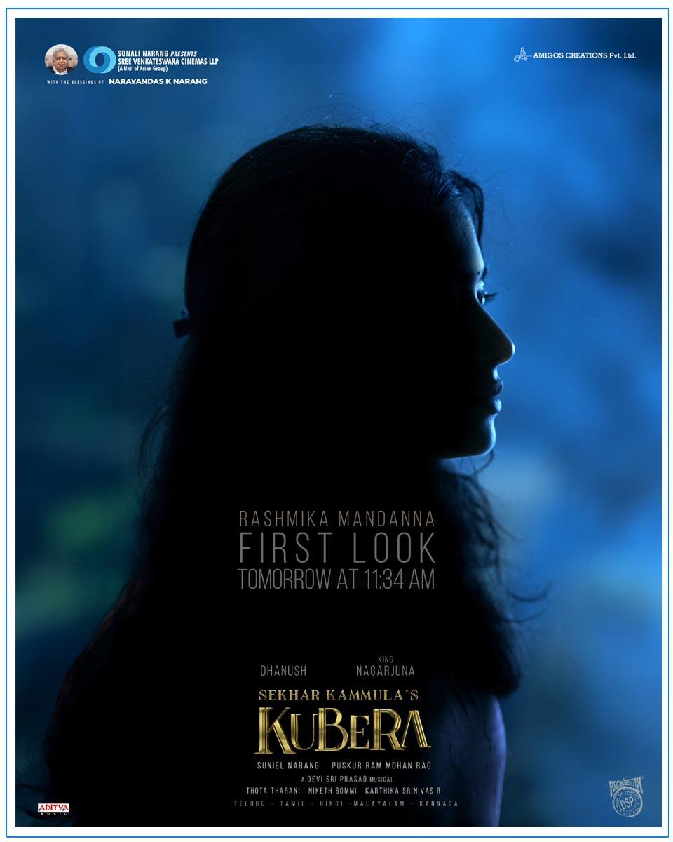 Rashmika Mandanna First Look From Kubera To Be Out At This Time