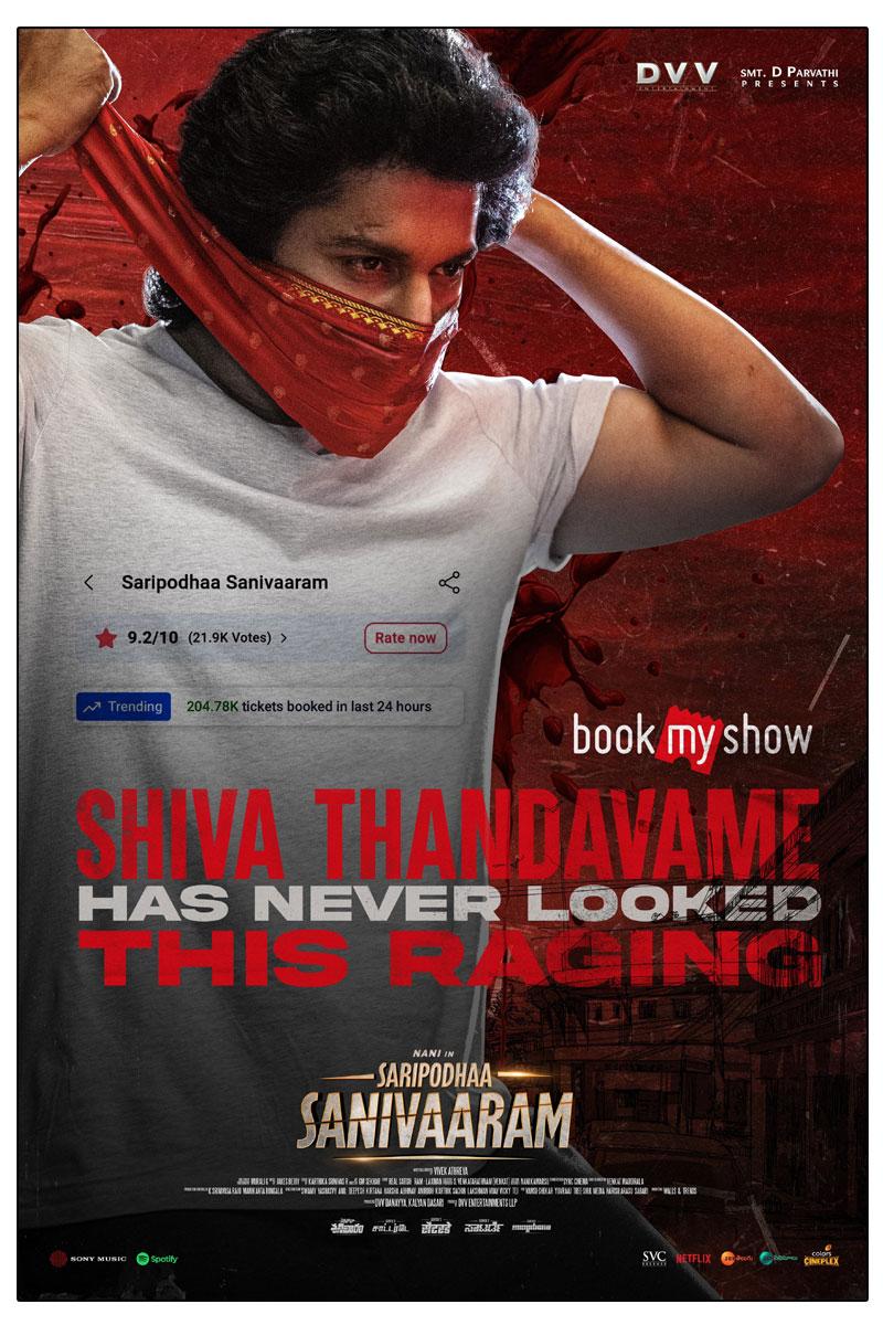 Saripodhaa Sanivaaram Crosses 1 Million Ticket Sales In BMS