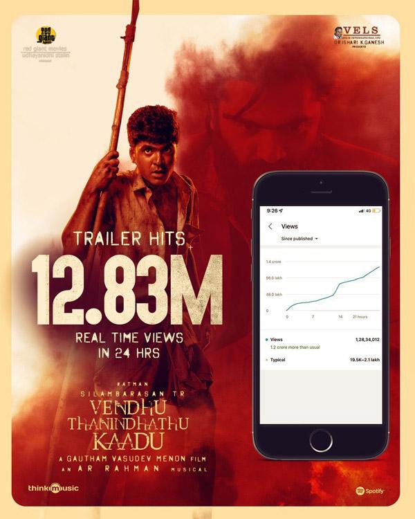 Simbu's Vendhu Thanindhathu Kaadu trailer is trending