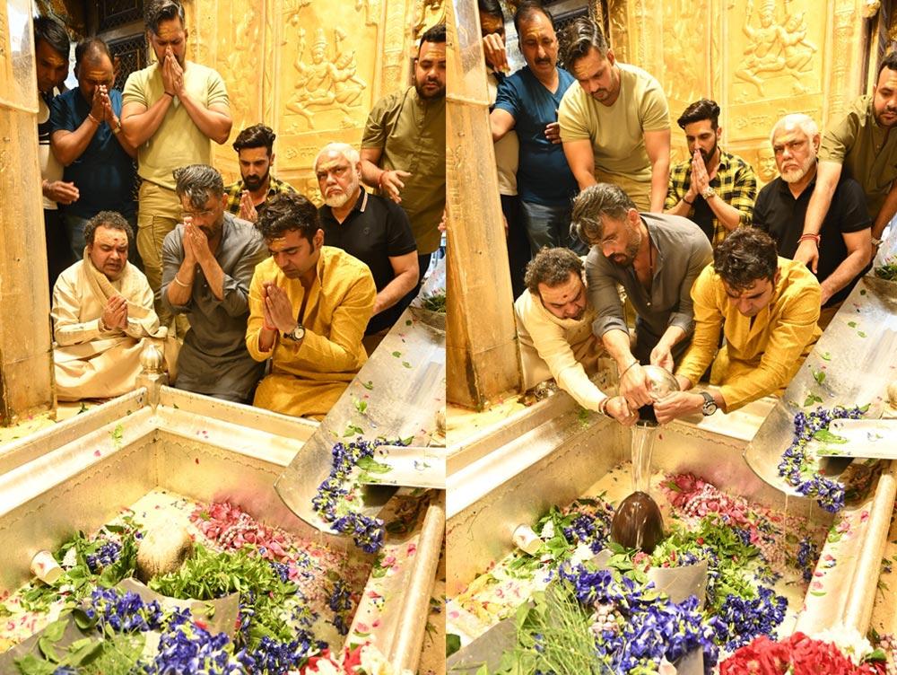Suniel Shetty Prays At Kashi