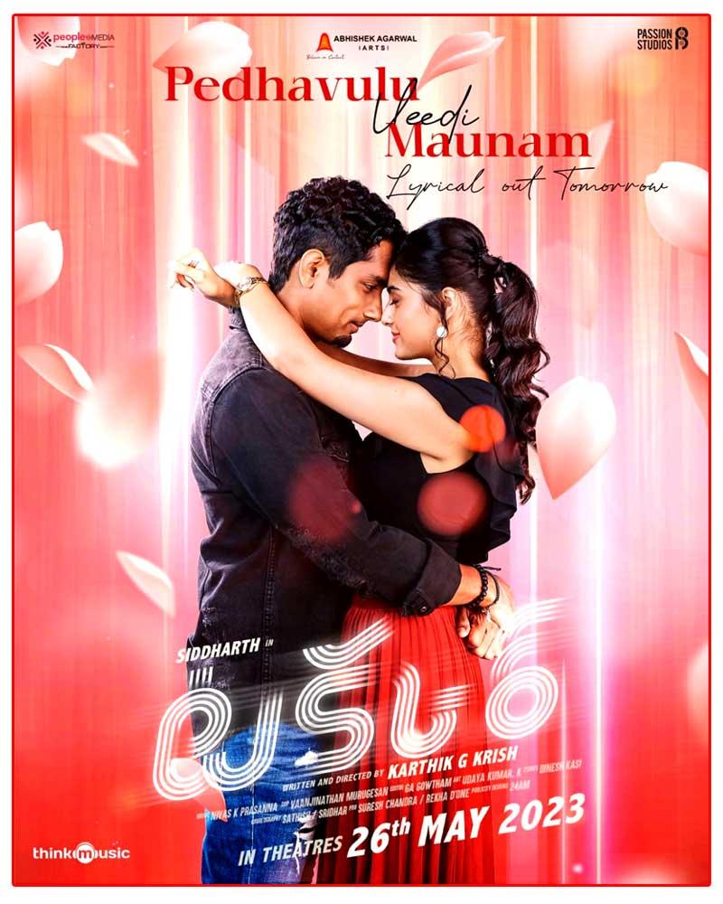Pedhavulu Veedi Maunam from Takkar tomorrow