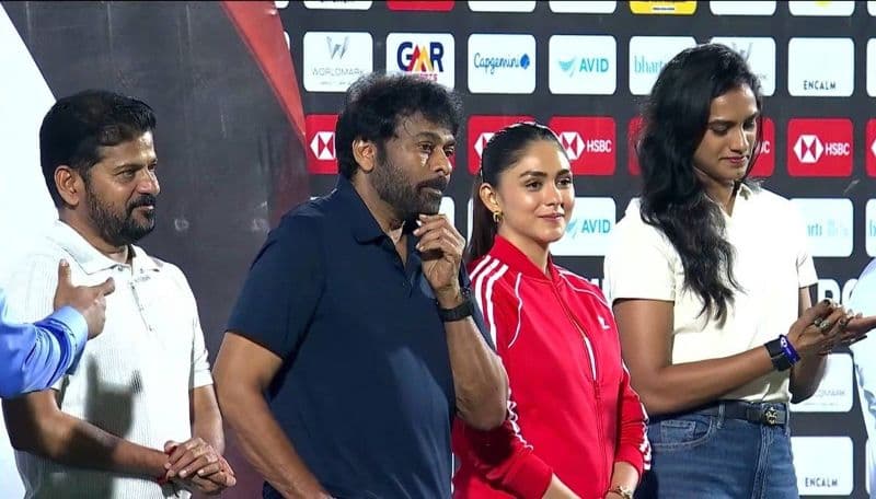 TG CM Revanth Reddy, Chiranjeevi watch Rugby Finals
