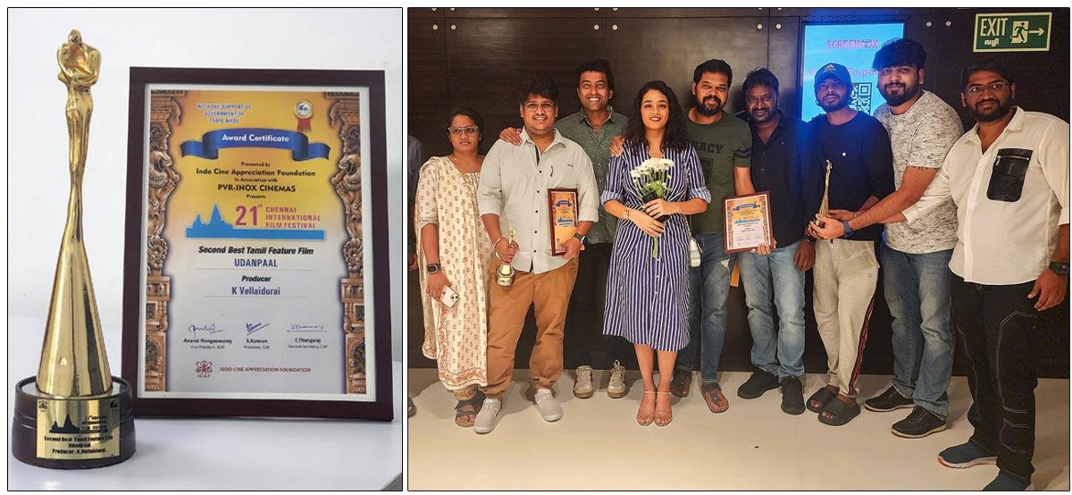 Udanpaal Bags Best Film At The Chennai International Film Festival