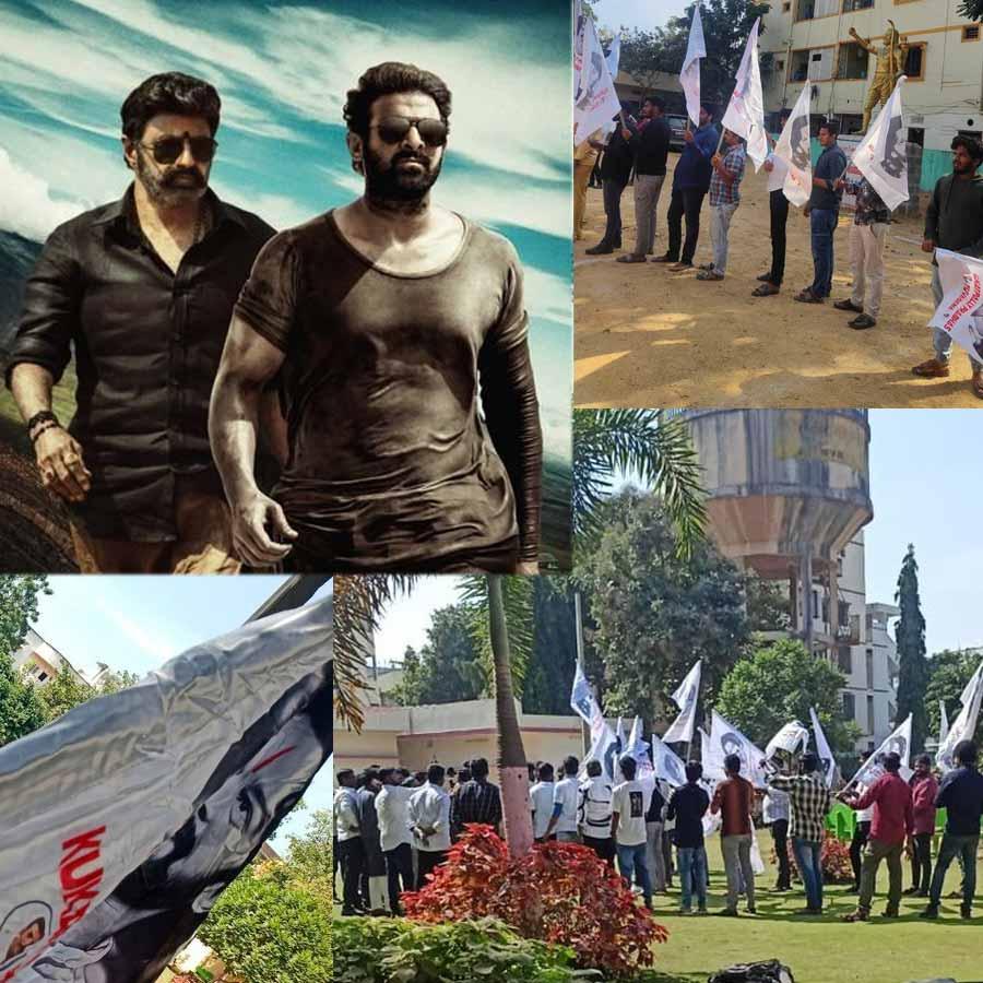 Fans go wild spotting Balakrishna - Prabhas in Unstoppable sets