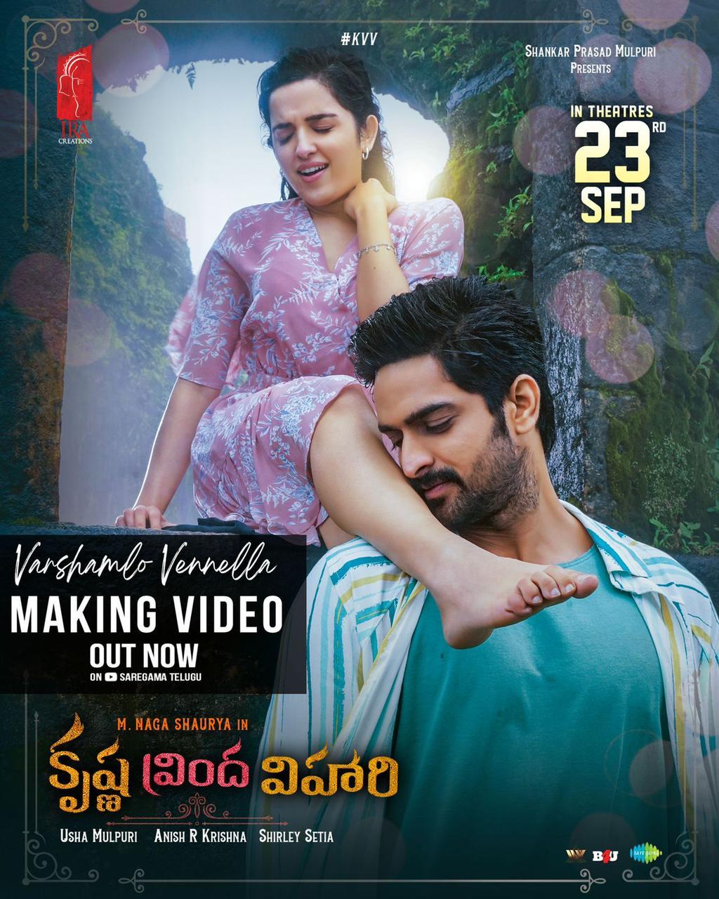 Krishna Vrinda Vihari: Varshamlo Vennella making video wows