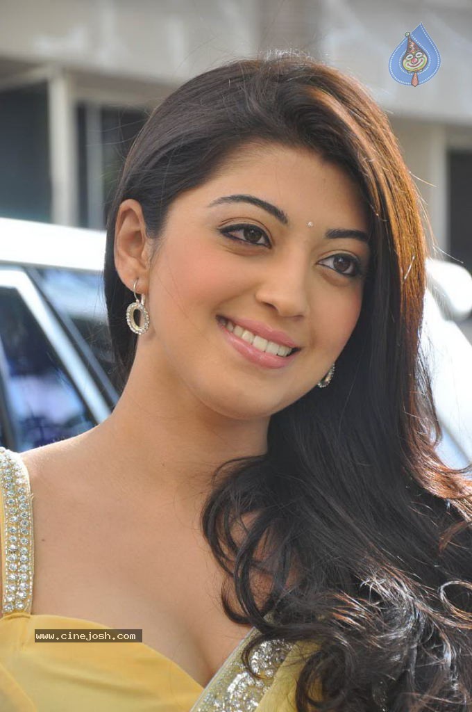 Actress Pranitha Subhash Stills in Long Golden Dress | Moviegalleri.net