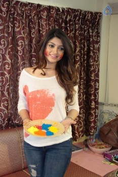 Akanksha Puri Celebrates Holi - 19 of 38