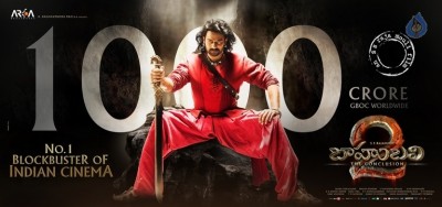 Baahubali 2 Movie 1000 Crore Poster