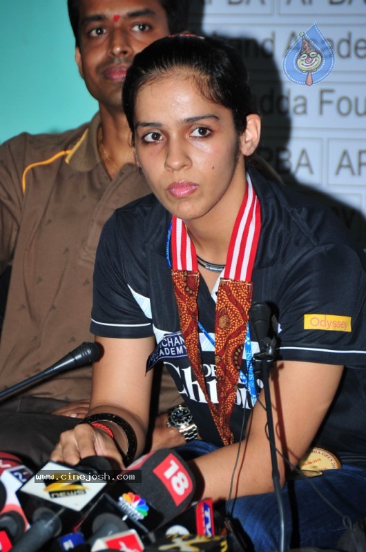 Saina Nehwal Press Meet at Gopichand Academy - 48 / 50 photos