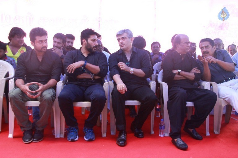 Tamil Stars at Jallikattu Support Protest - 22 / 27 photos