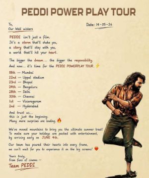Peddi Whirlwind Promotional Tour Accross The Country
