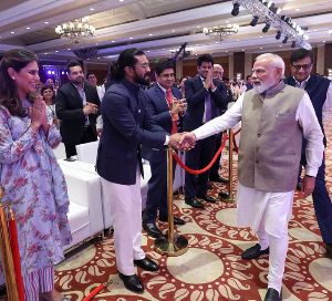 Ram Charan snapped with PM Modi at R Summit
