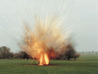 Police unearth a landmine