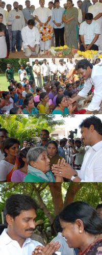 YS jagan paying triubutes to YSR samadi