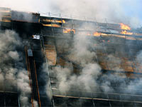 Fire in bank at Koti