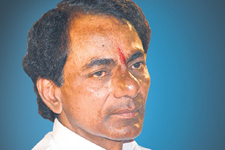 KCR shivering to arrive in Hyderabad.