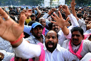 Telangana breaks into tears watching KCR on screens.