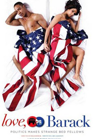 Hot heroine naked inside US flag.