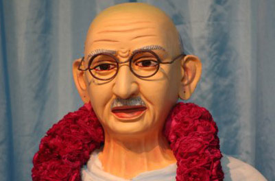 Mahatma Gandhi insulted with Quarter Bottles