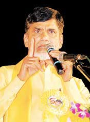 Babu dares CM to face farmers in Kakarapalli