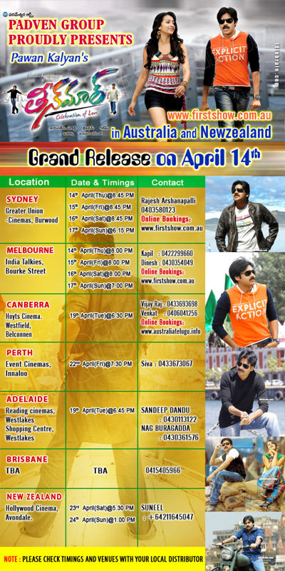 Teen Maar Australia Schedules