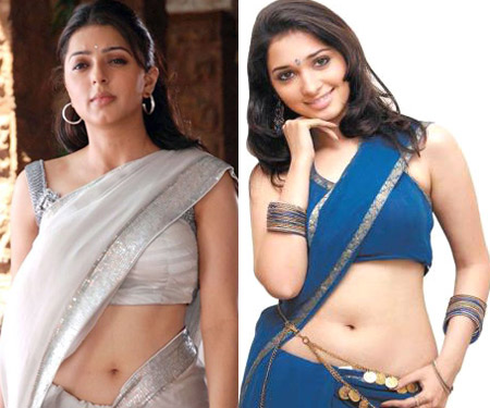 Bhumika Telugu Sexy Videos - Bhumika's Boddu Vs Tamanna's Nadumu | cinejosh.com