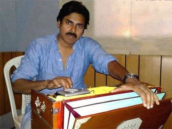 Pawan Kalyan Playing Harmonium