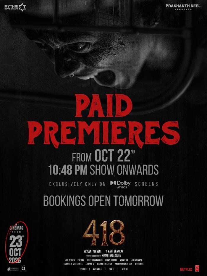 418 Paid Premieres on October 22