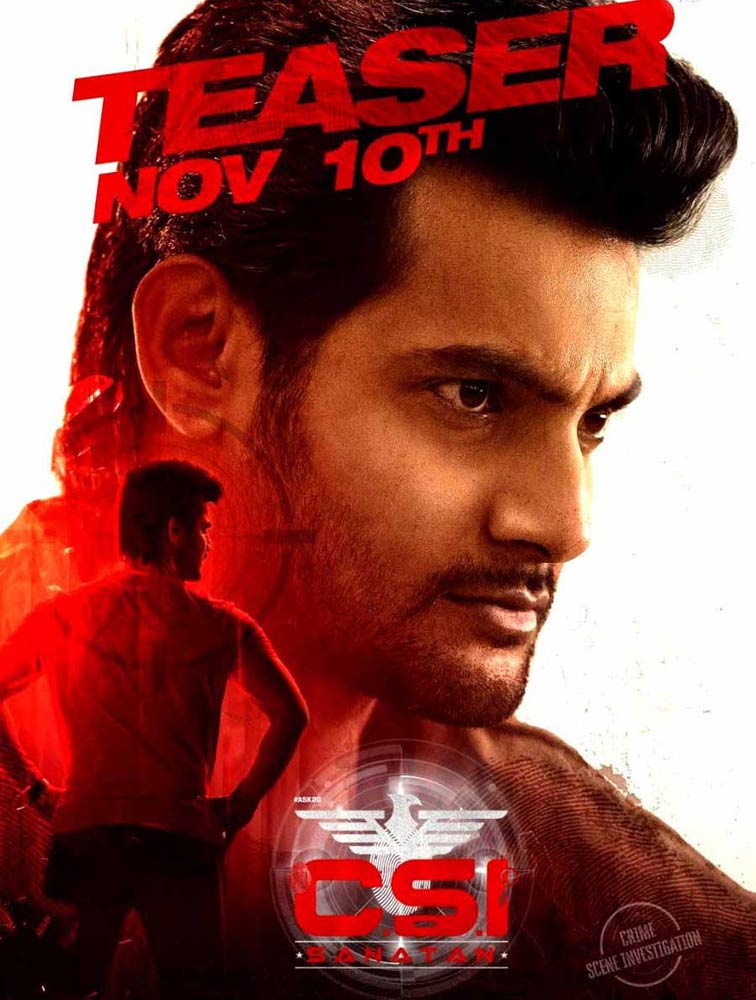 Aadi Saikumar CSI Sanathan Teaser Releasing on Nov 10th