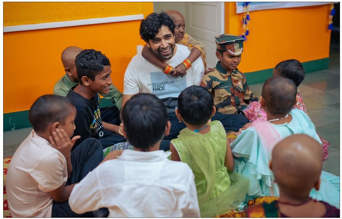 Adivi Sesh Spends Quality Time With Cancer Patients