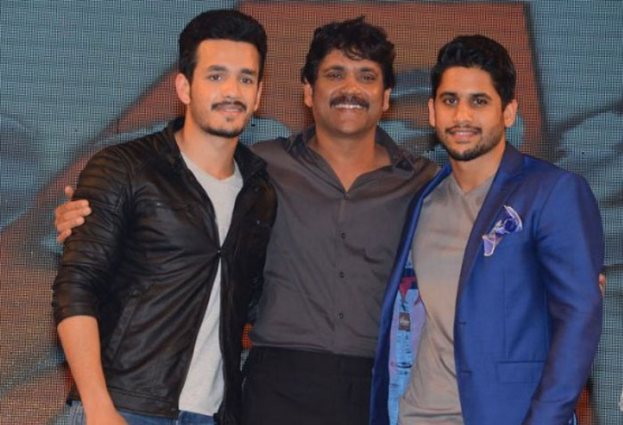 Akhil, Nagarjuna and Naga Chaitanya