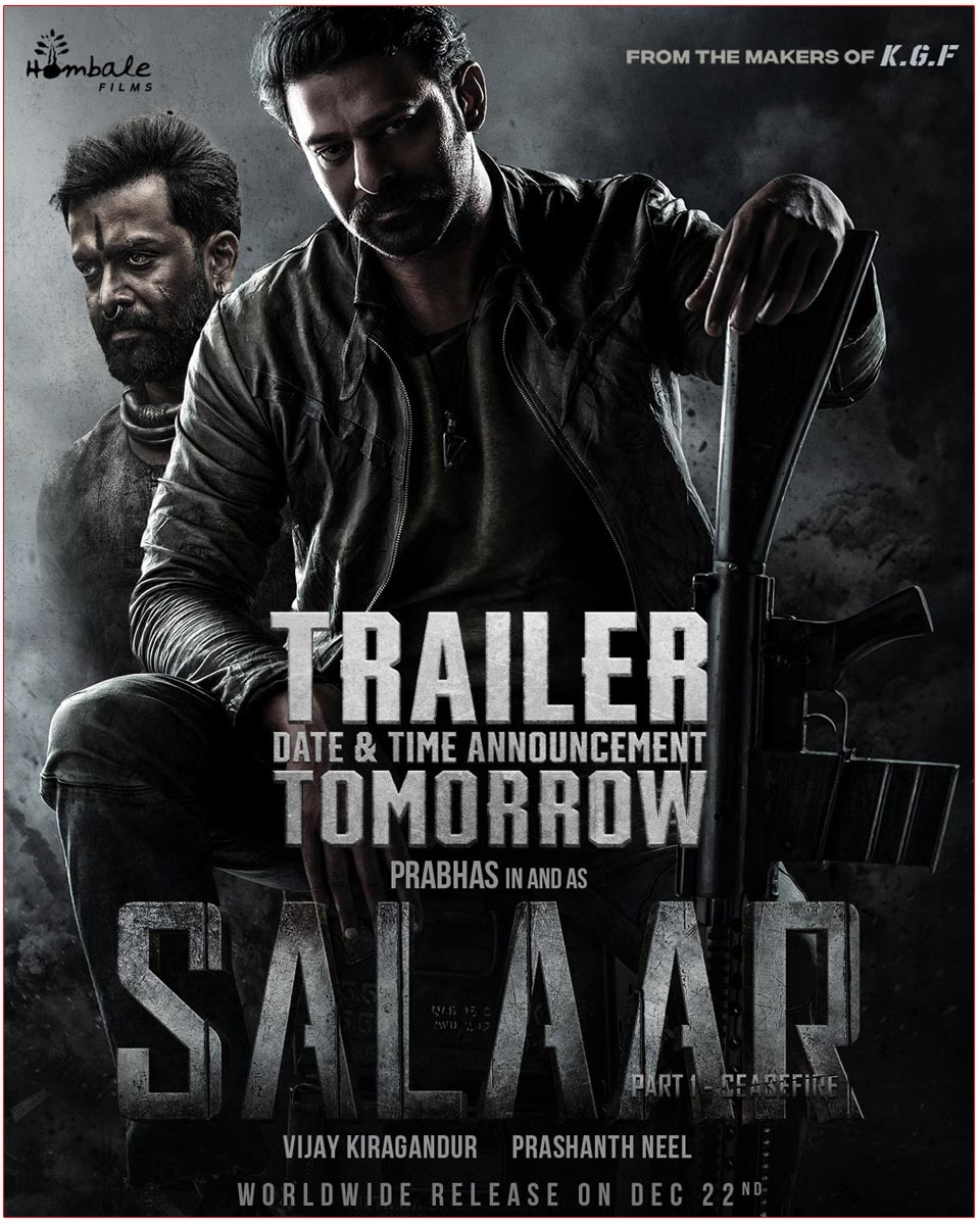 Salaar Trailer Update Tomorrow | cinejosh.com