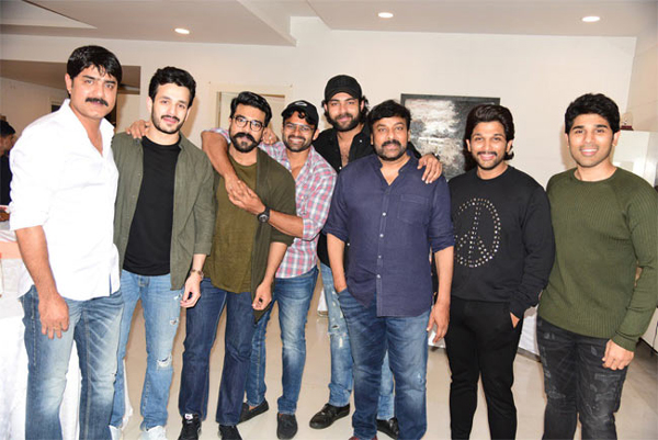 Allu Arjun, Allu Aravind Hosts Party To Sye Raa Team