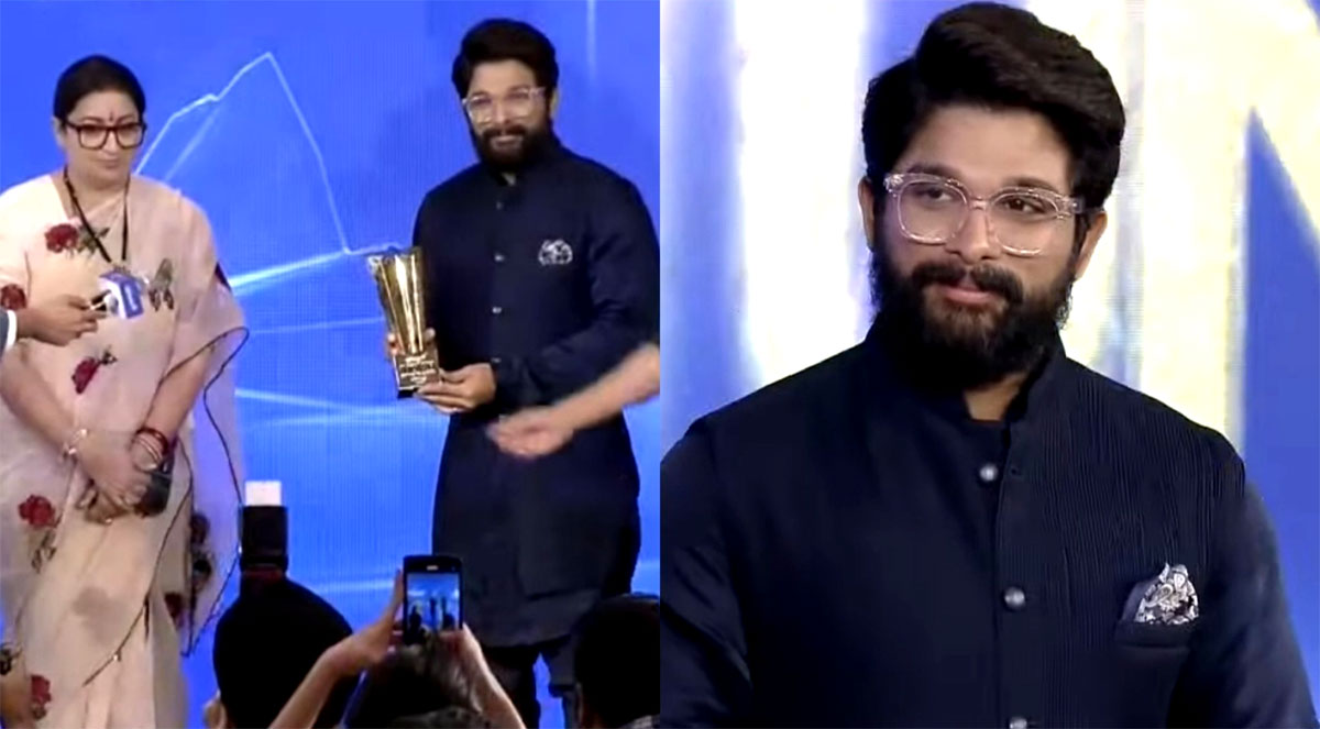 Allu Arjun received the Indian of The Year award from CNN-News18