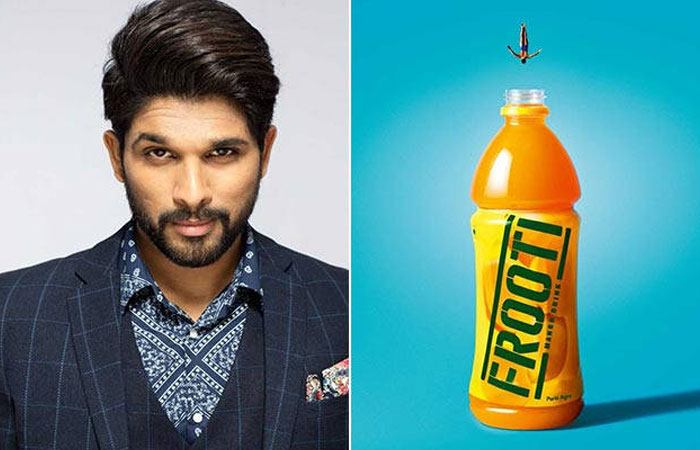 Allui Arjun Signs for  Beverage Brand Frooti