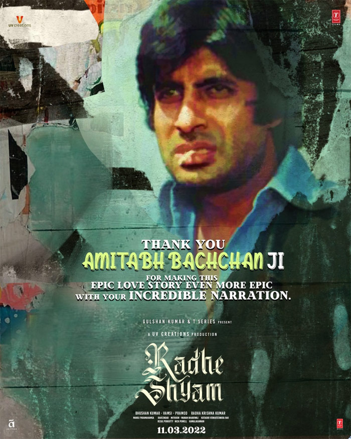 Amitabh Bachchan to power Radhe Shyam