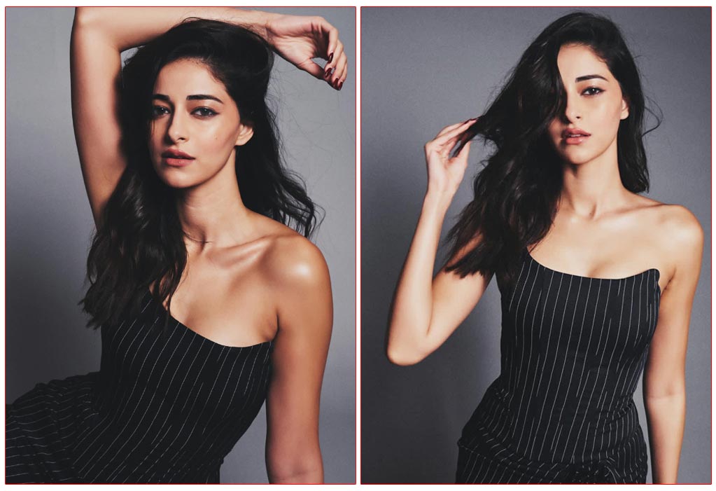 Ananya Panday Sizzles In Striped Dress