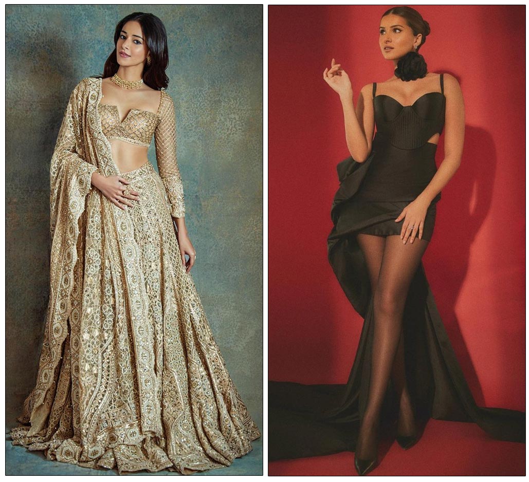 Ananya - Tara Different Vibes In Gold, Cocktail Outfits