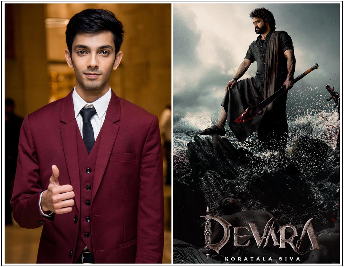  Anirudh recent cryptic tweet featuring the devara title and a series of music notes