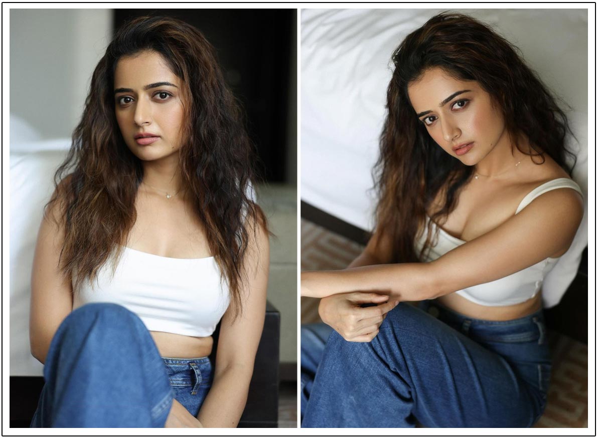  Ashika Ranganath  is seen in a comfortable white dress 