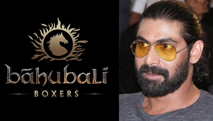 Baahubali Boxers Logo and Rana Daggubati