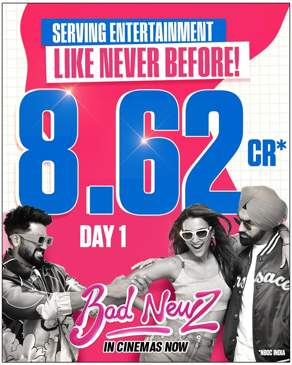 Bad Newz Collected Rs 8.62 crore on its opening day