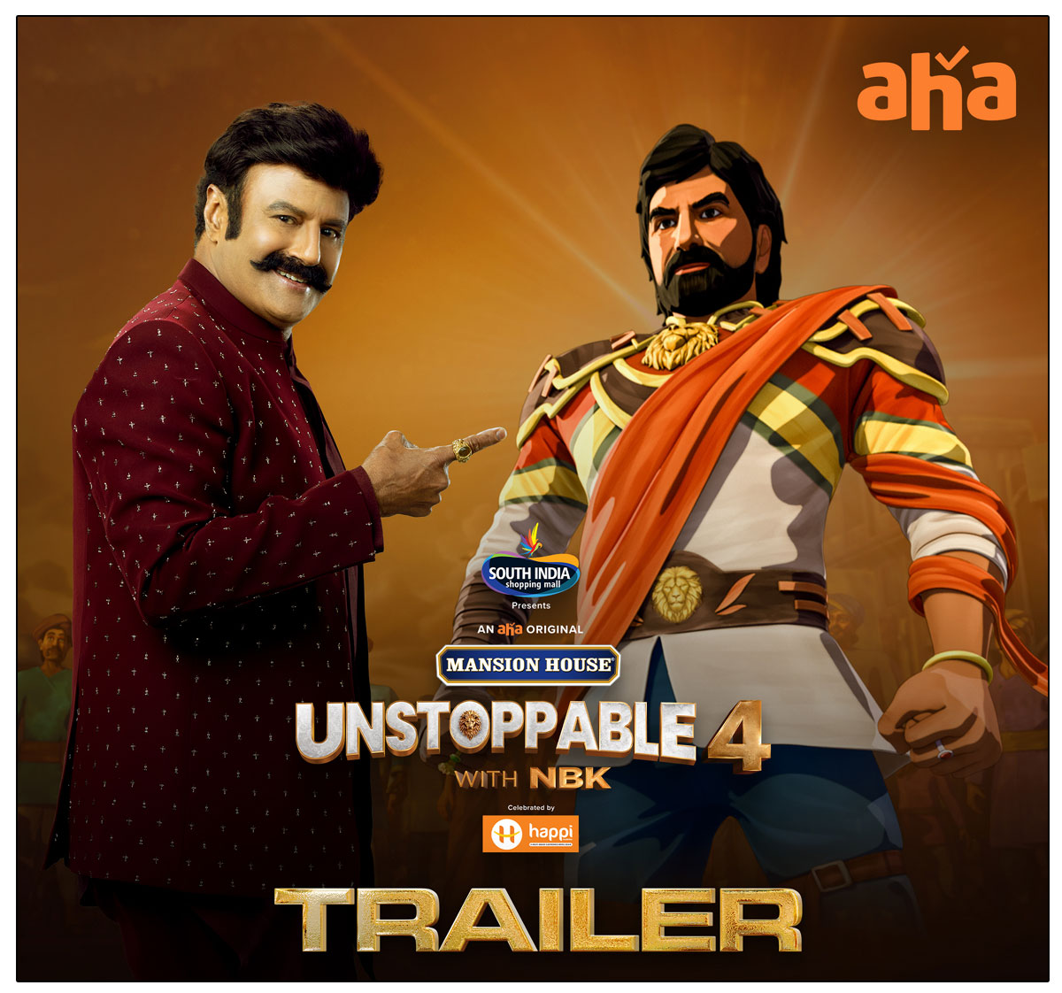 Balakrishna has gifted his fans a thrilling Dussehra treat with Unstoppable Season 4