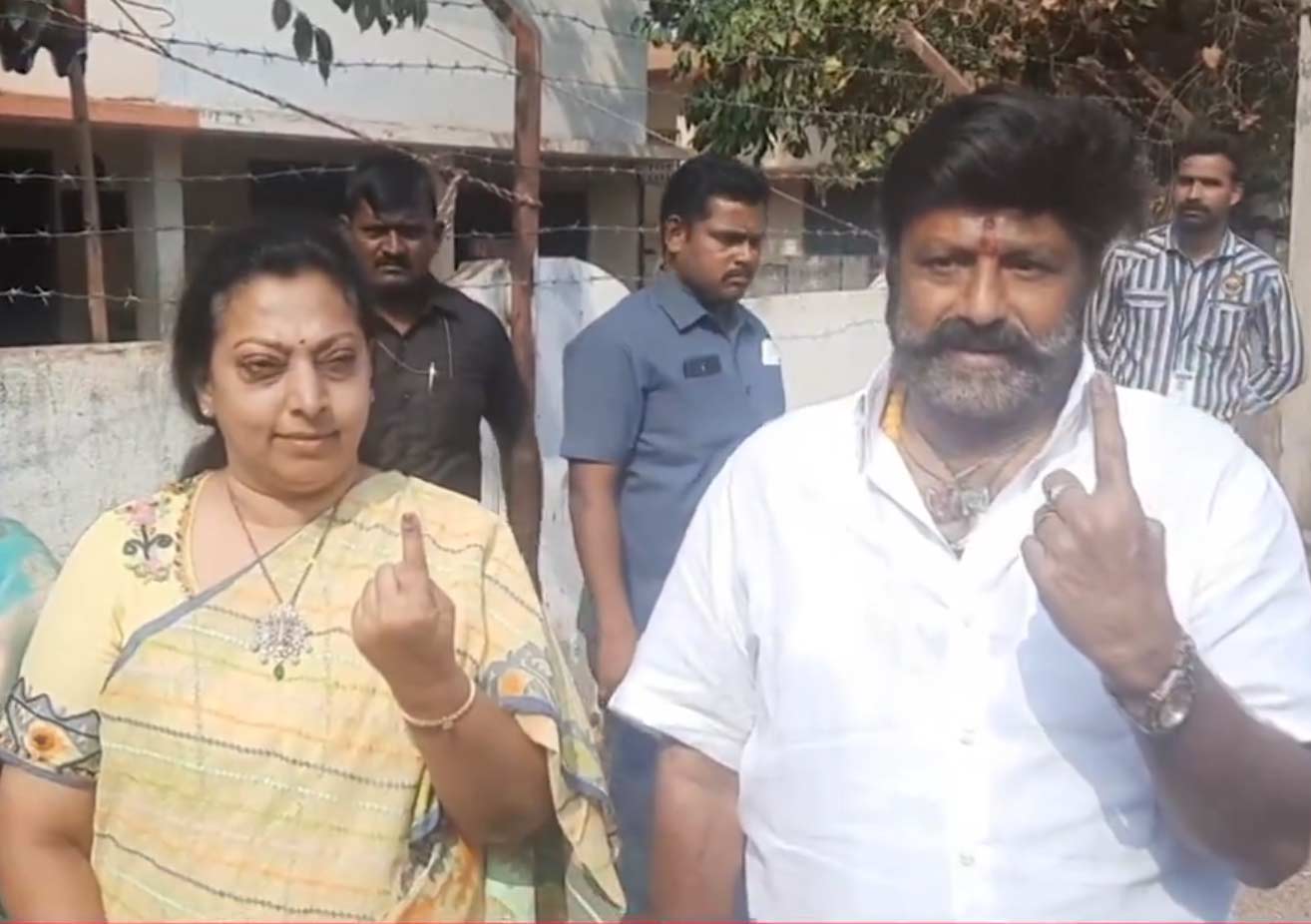 Balakrishna with his wife Vasundhara 