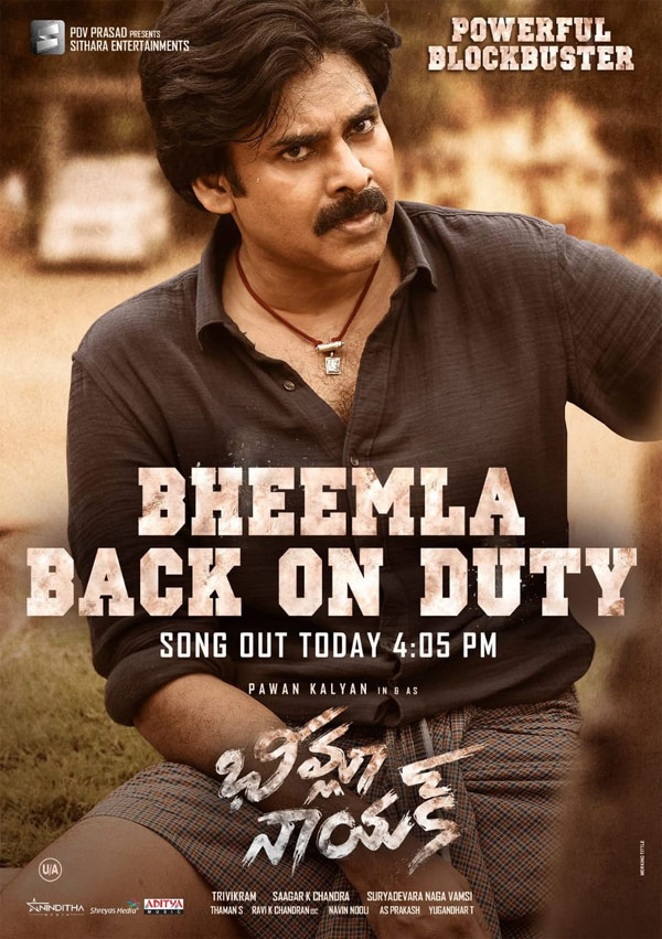 bheemla nayak back on duty song