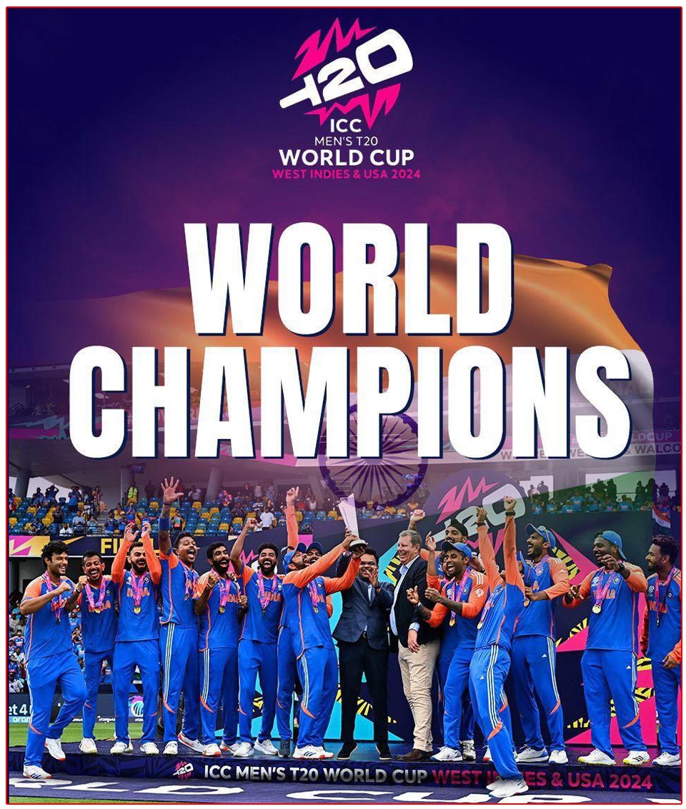 Celebrities congratulate T-20 WC Champions India