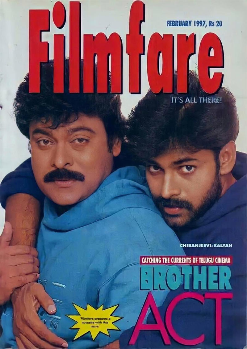 Chiranjeevi and Pawan kalyan posed for Filmfare!